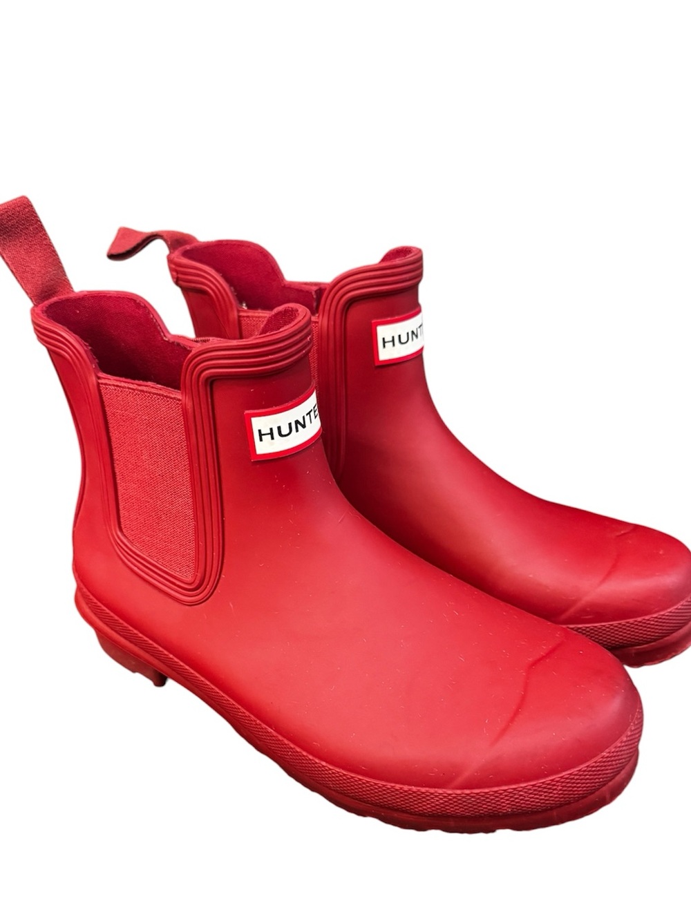 Hunter Original Chelsea Rain Boots Military Red Women’s Size 7 Waterproof